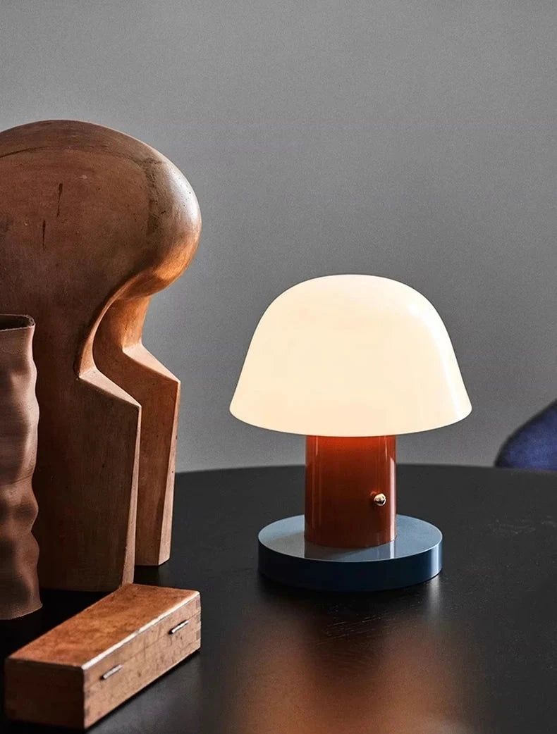 Emmy Cordless Rechargeable Mushroom Table Lamp