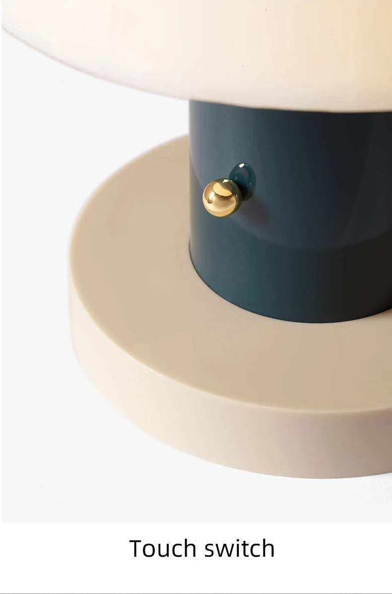Emmy Cordless Rechargeable Mushroom Table Lamp