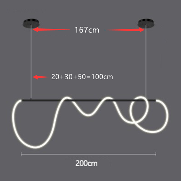 Noa Long Hose LED Chandelier