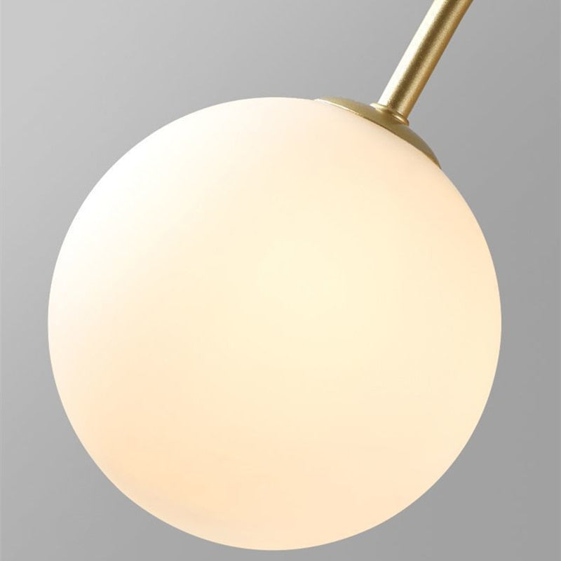 Jisoo Milky Glass Ball Ceiling Chandelier