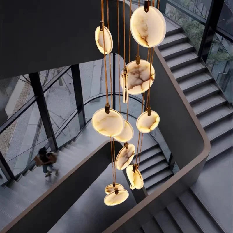 Modern Marble Crystal LED Chandelier