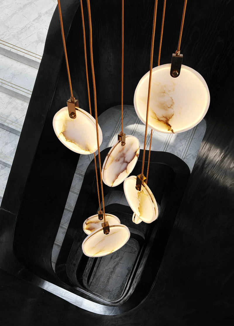 Modern Marble Crystal LED Chandelier