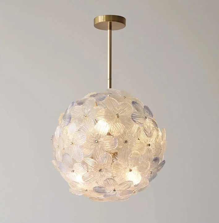 Modern French Romantic Flower Crystal Glass Chandelier