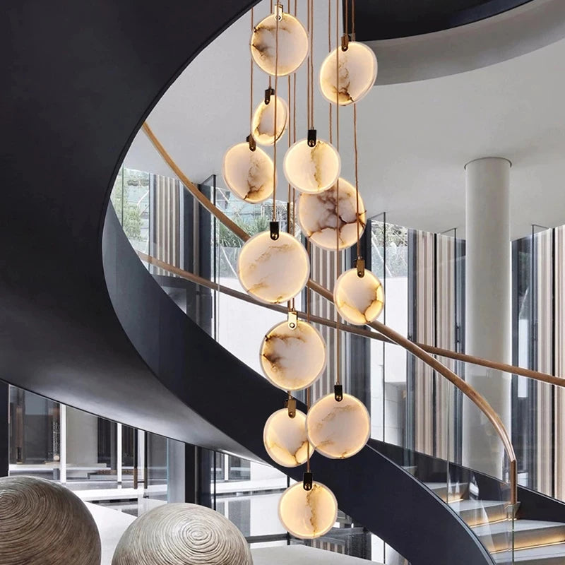 Modern Marble Crystal LED Chandelier