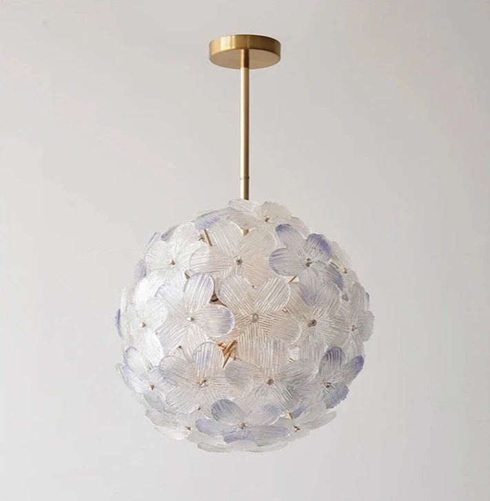Modern French Romantic Flower Crystal Glass Chandelier