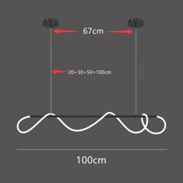 Noa Long Hose LED Chandelier