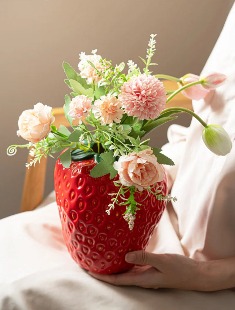 Strawberry Ceramic Vase