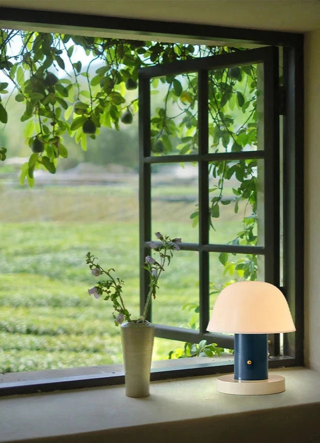 Emmy Cordless Rechargeable Mushroom Table Lamp