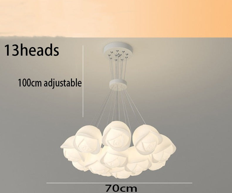 Cream Garden Rose Chandelier