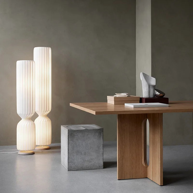 Danish Designer Cylindrical Shape Silk Pendant Lamp