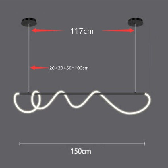Noa Long Hose LED Chandelier