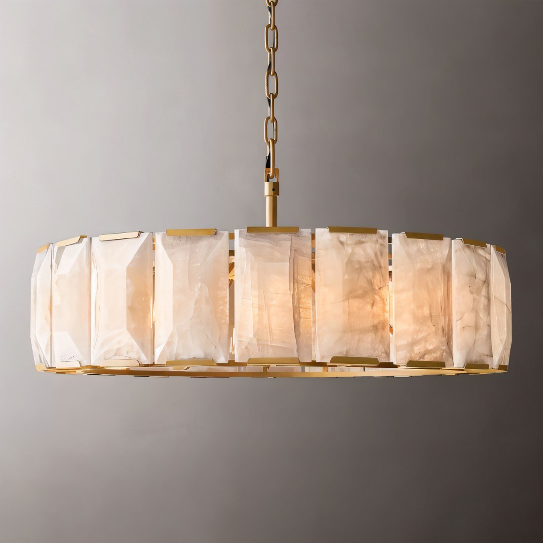 Verona Round Alabaster Chandelier