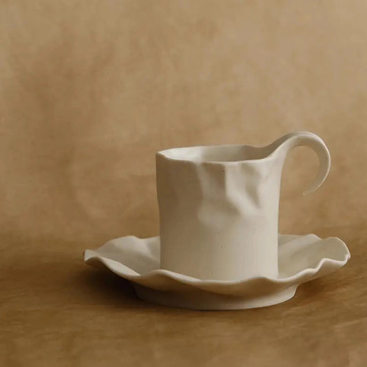 French Cream Crêpe Coffee Cup Set