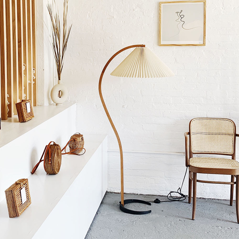 Caprani Wooden Floor Lamp