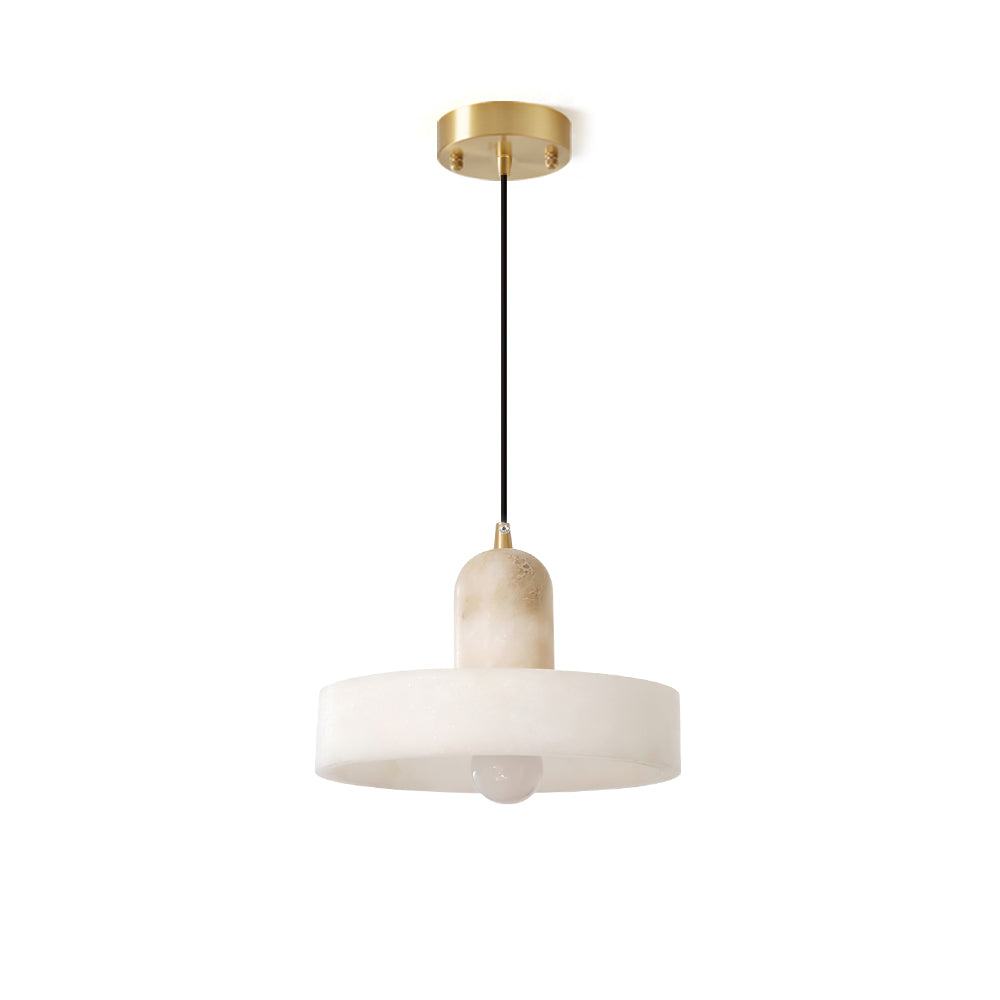 Disc Orb Alabaster Pendant Lamp