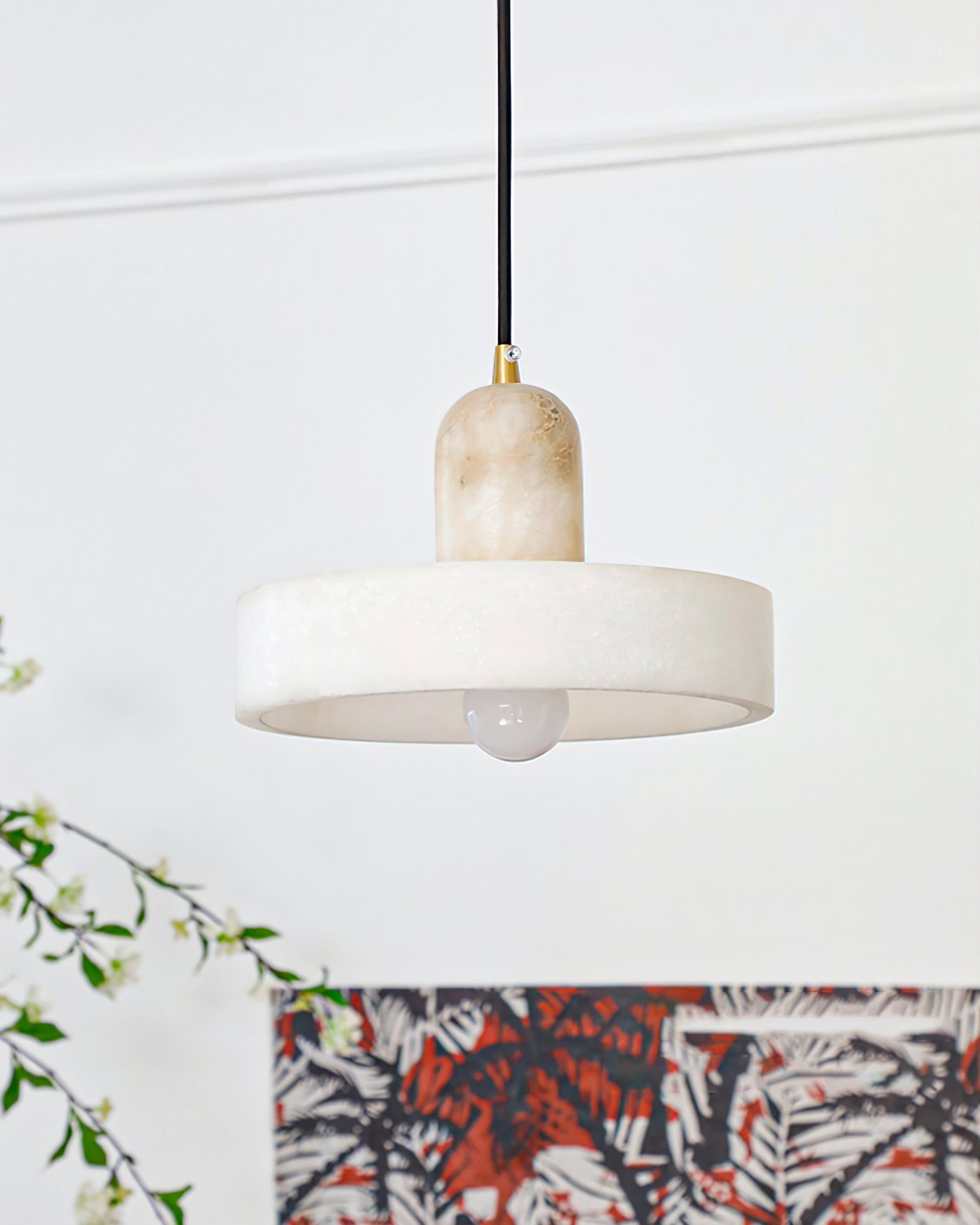 Disc Orb Alabaster Pendant Lamp