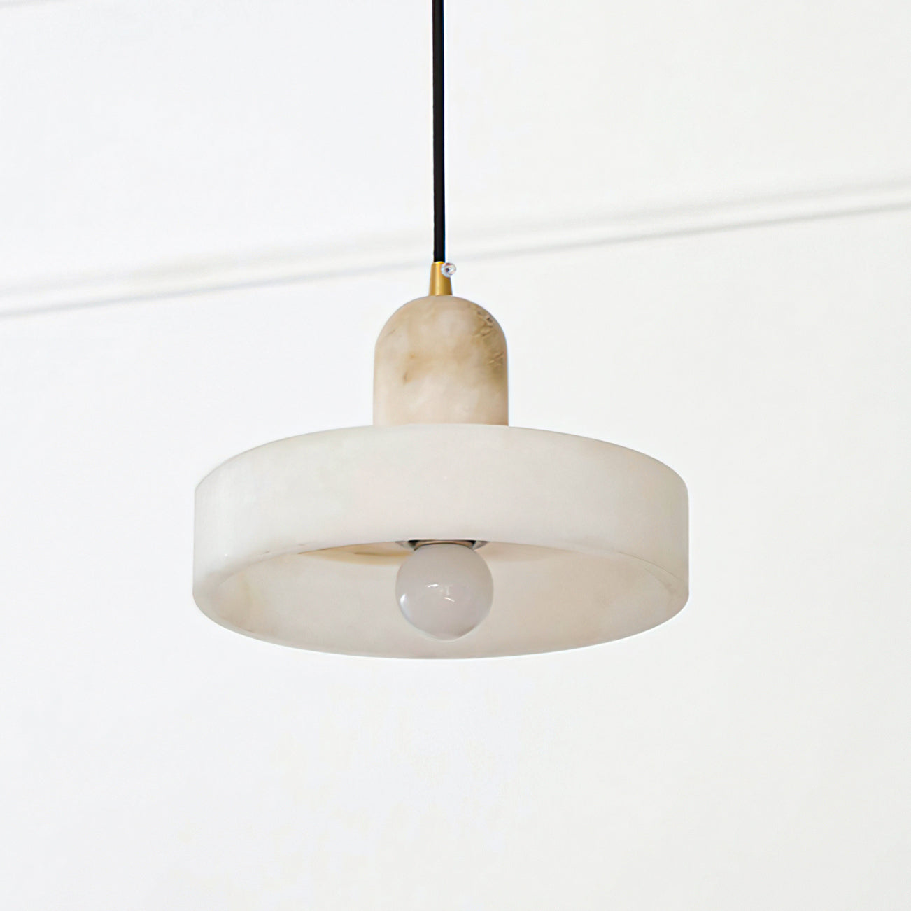 Disc Orb Alabaster Pendant Lamp