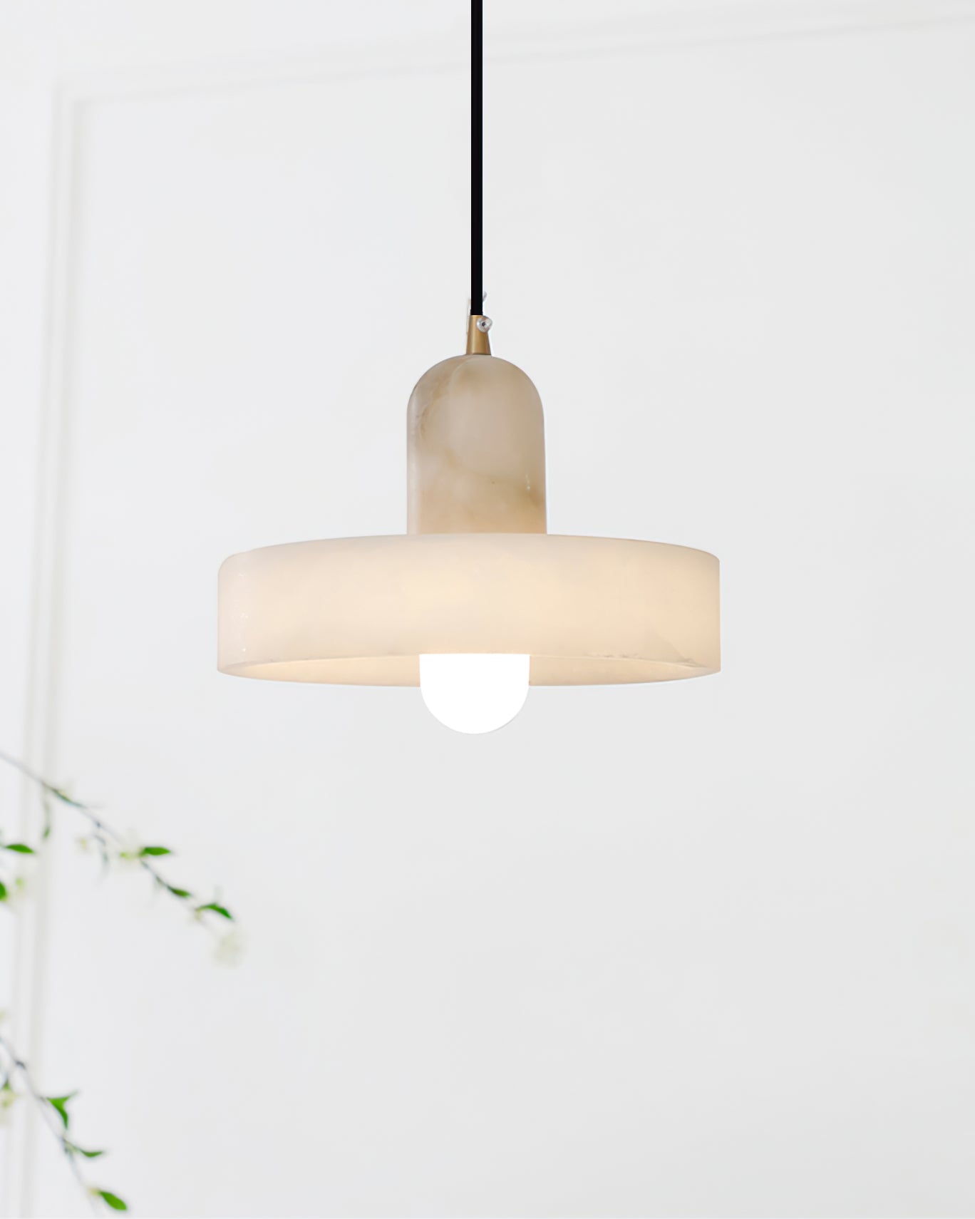 Disc Orb Alabaster Pendant Lamp