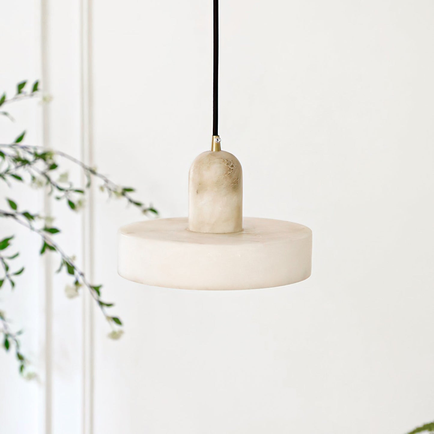 Disc Orb Alabaster Pendant Lamp