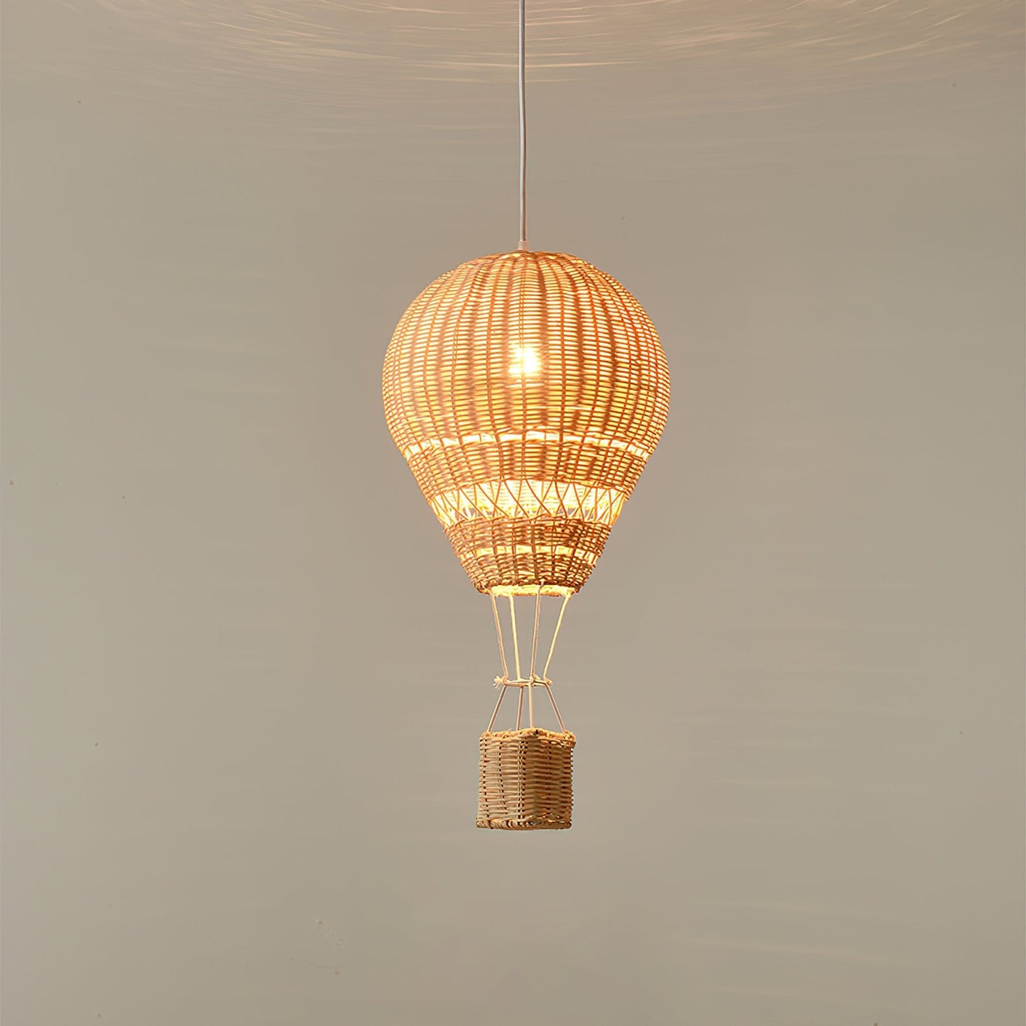 Hot Air Balloon Rattan Pendant Light