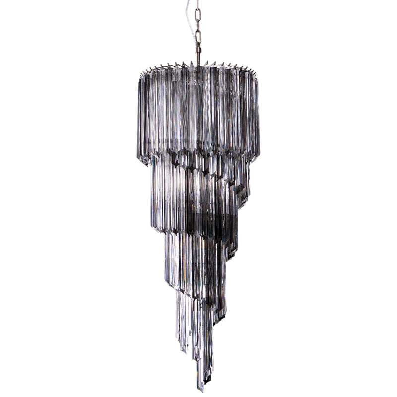 Lucente Noir Spiral Chandelier