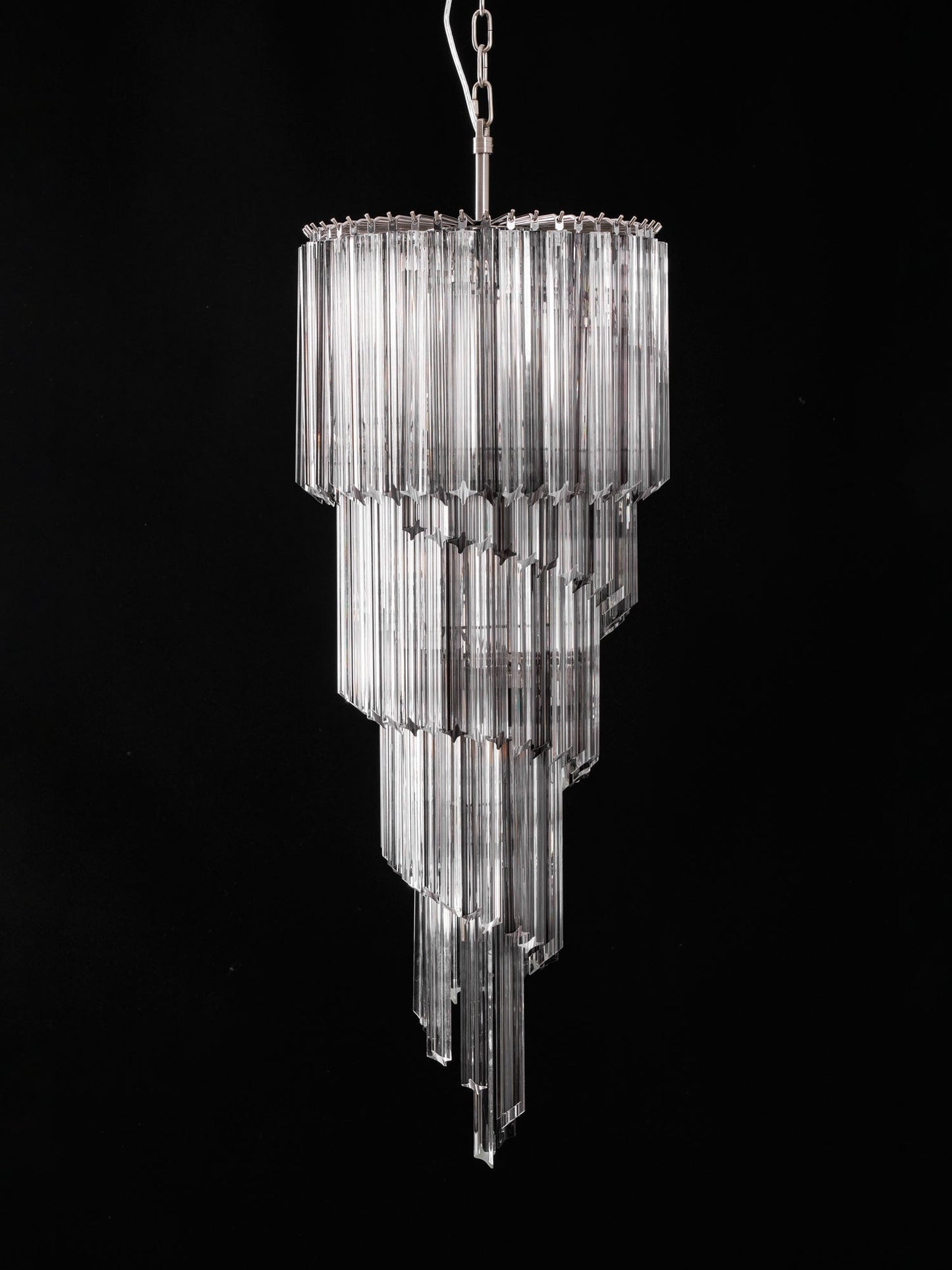 Lucente Noir Spiral Chandelier