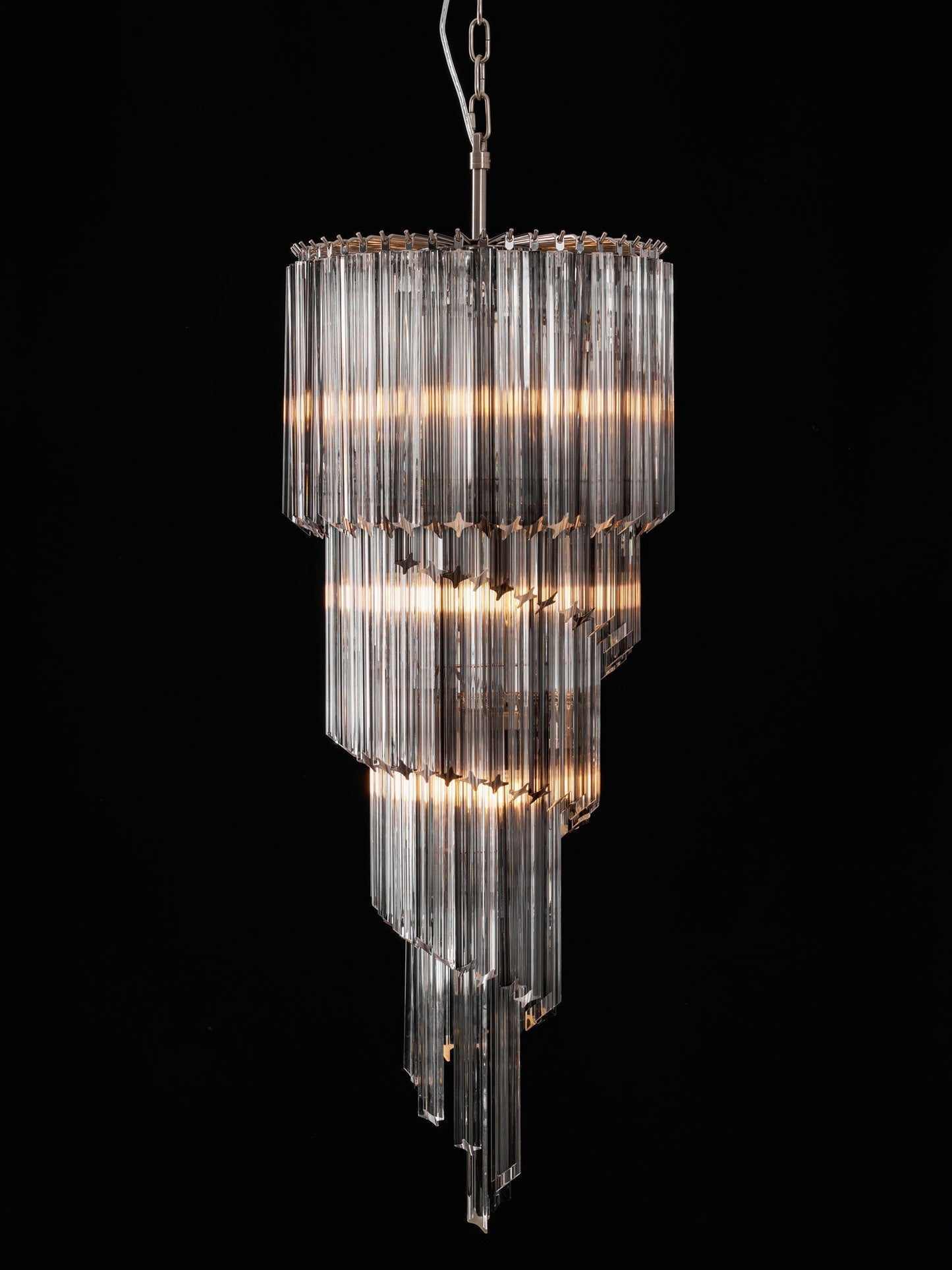 Lucente Noir Spiral Chandelier