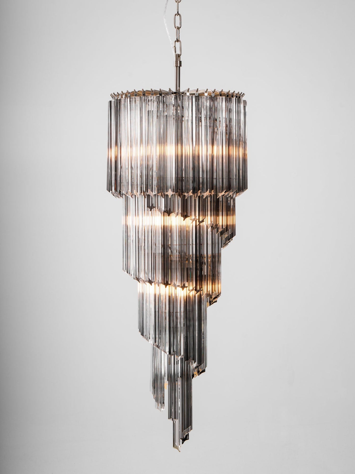 Lucente Noir Spiral Chandelier