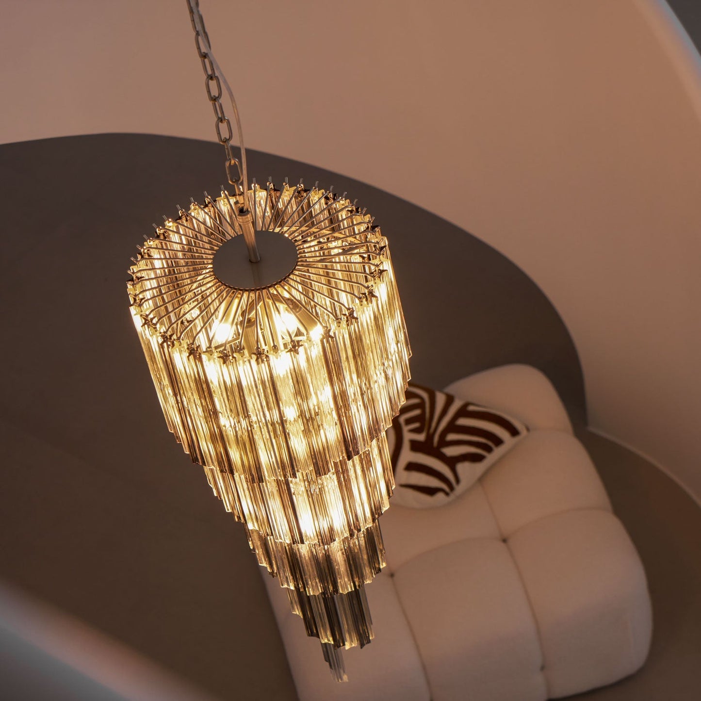 Lucente Noir Spiral Chandelier