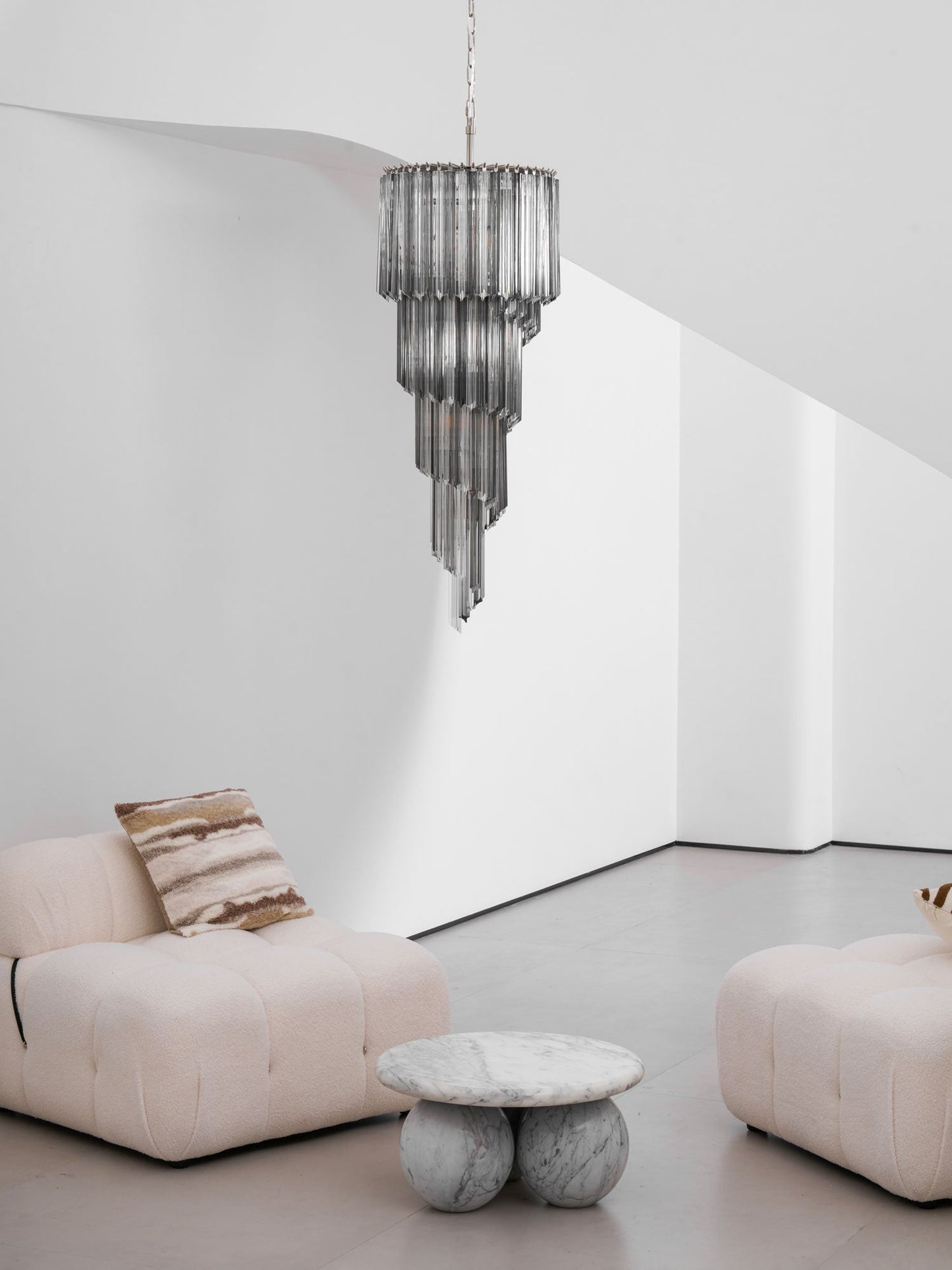 Lucente Noir Spiral Chandelier