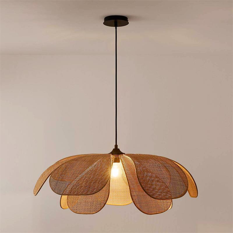 Rattan Petals Pendant Light