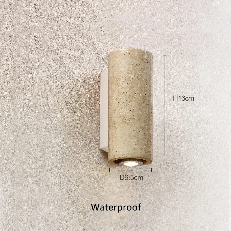 Accra Travertine Stone Wall Sconce