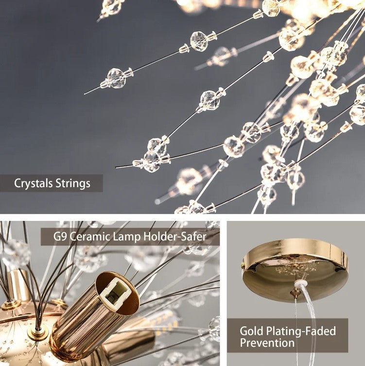 Lakeyah 9 - Light Dimmable Sputnik Sphere Chandelier