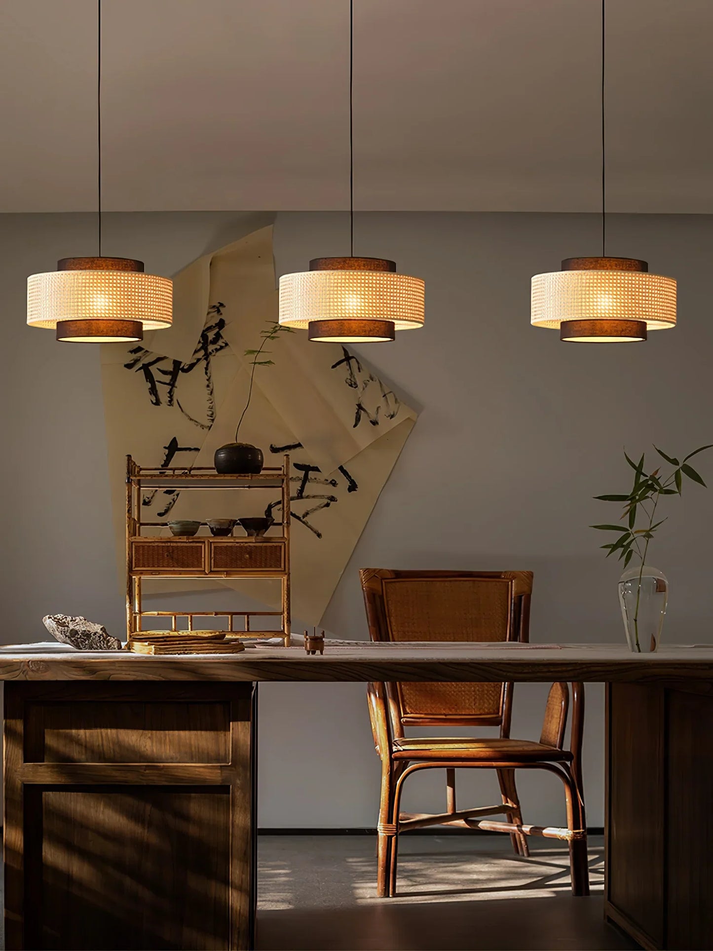 Tiered Drum Pendant Light